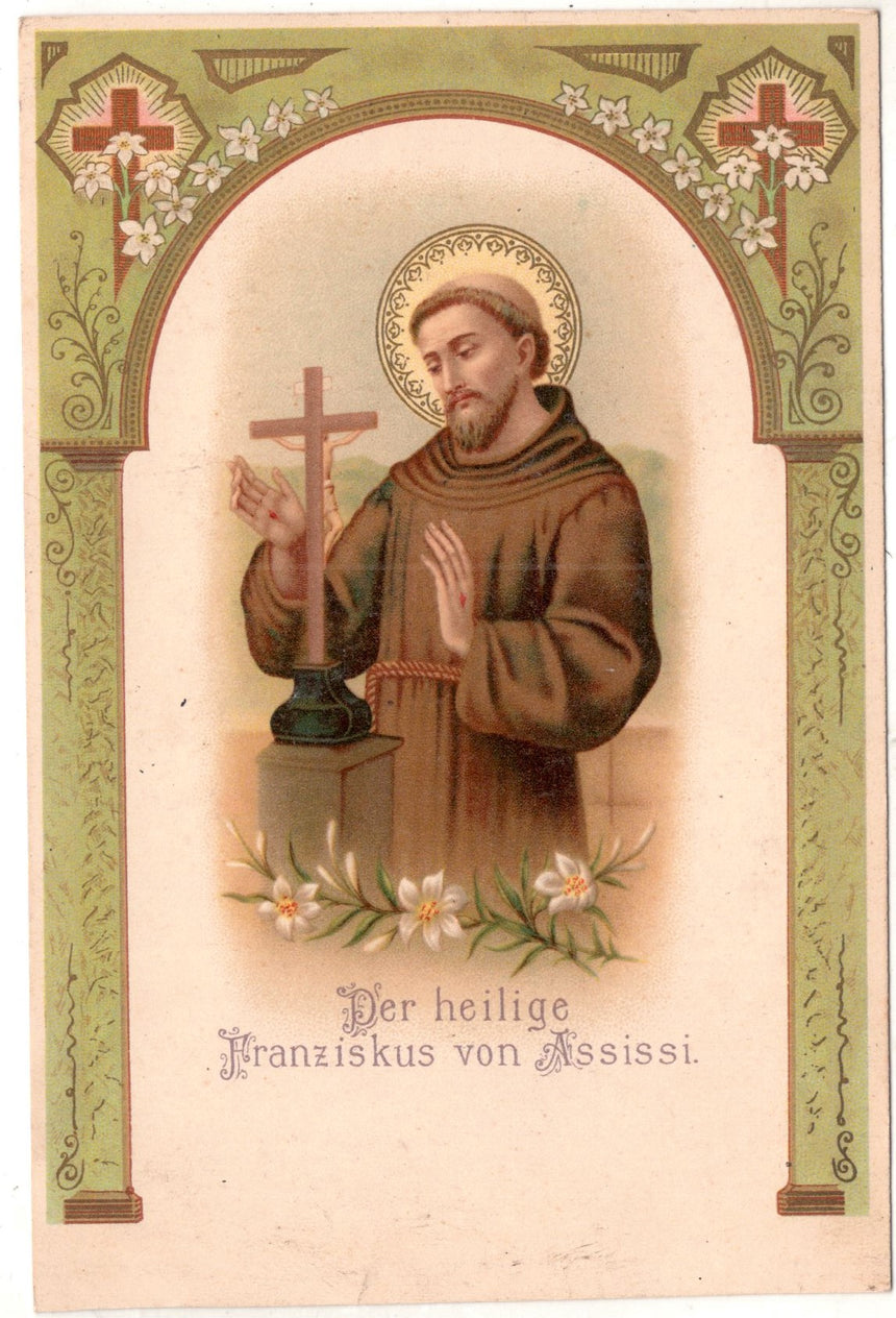 Cartolina Gesù. Madonna. San Giuseppe. Sacra Famiglia. Santi.S.Francesco | Collezionissimo