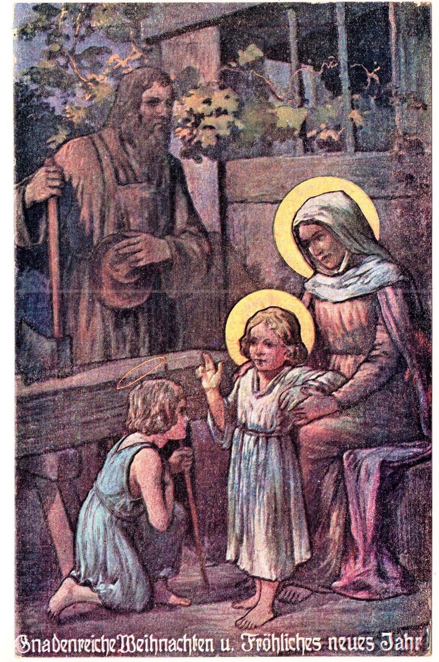 Cartolina Gesù. Madonna. San Giuseppe. Sacra Famiglia. Santi. | Collezionissimo