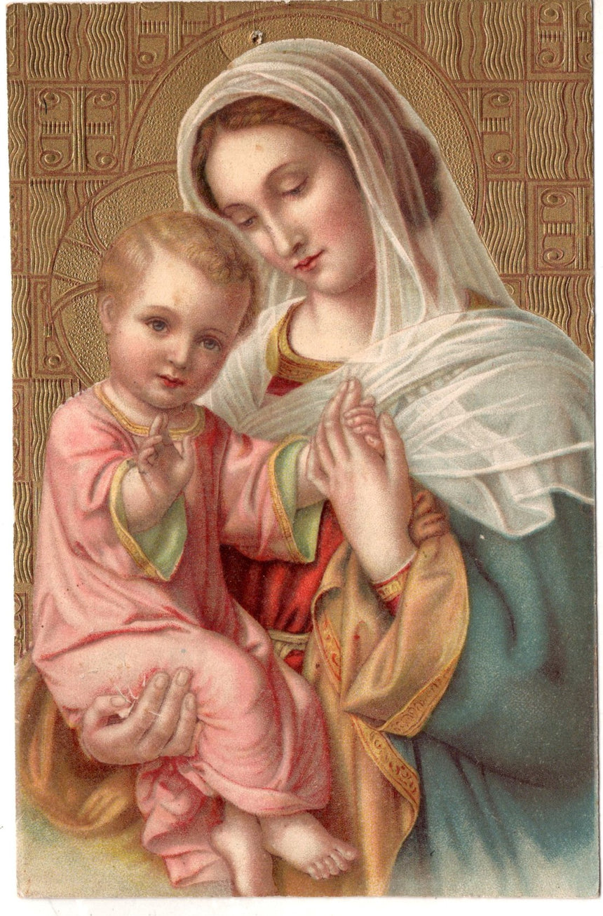 Cartolina Gesù. Madonna. San Giuseppe. Sacra Famiglia. Santi. | Collezionissimo