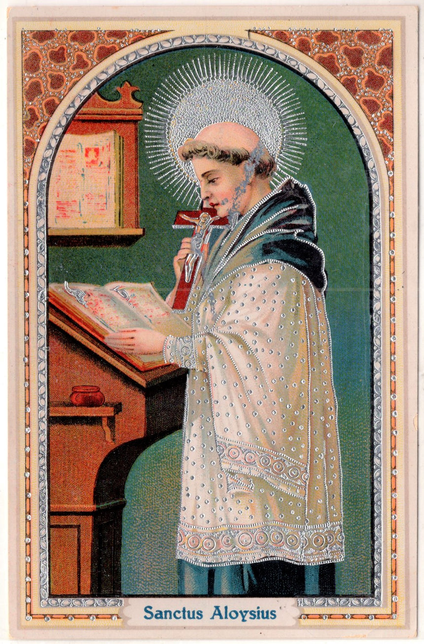 Cartolina Gesù. Madonna. San Giuseppe. Sacra Famiglia. Santi.S.Luigi | Collezionissimo