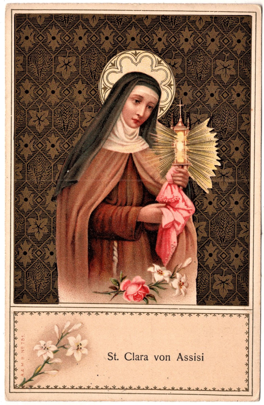 Cartolina Gesù. Madonna. San Giuseppe. Sacra Famiglia. Santi.S.Clara | Collezionissimo