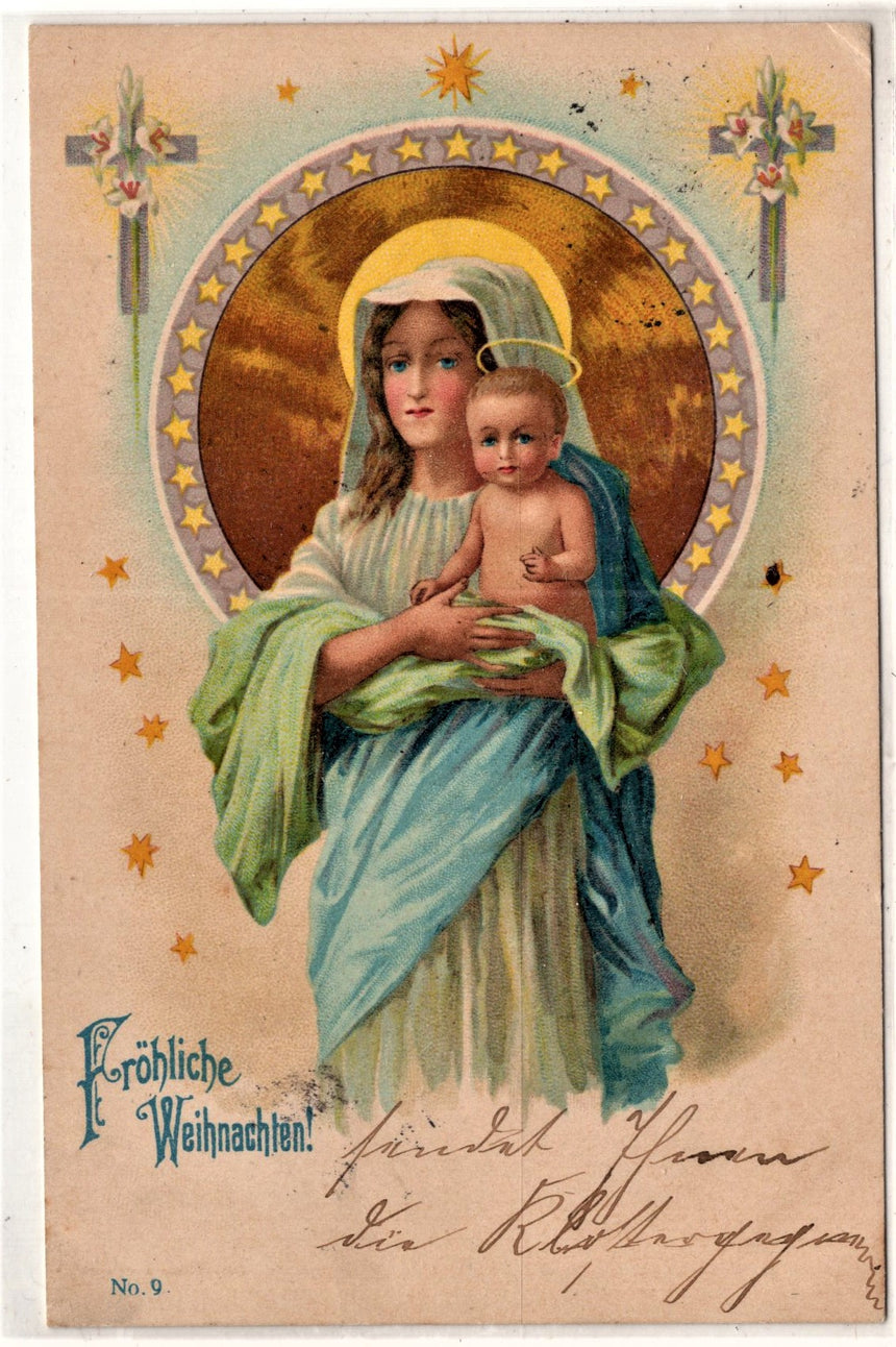 Cartolina Gesù. Madonna. San Giuseppe. Sacra Famiglia. Santi. | Collezionissimo