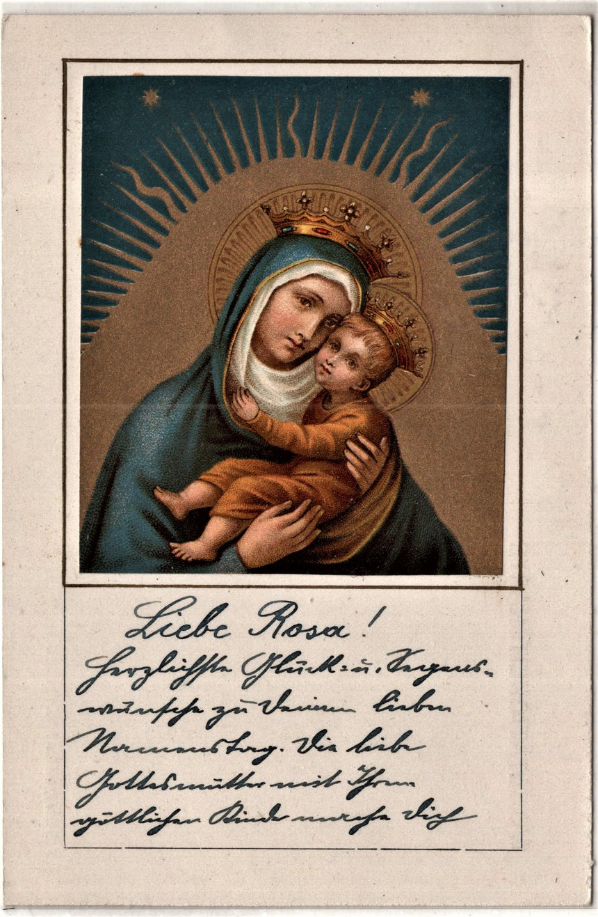 Cartolina Gesù. Madonna. San Giuseppe. Sacra Famiglia. Santi. | Collezionissimo