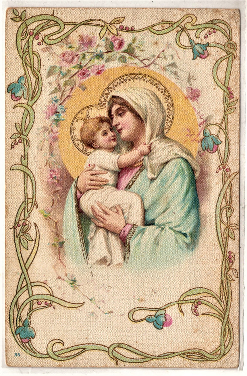 Cartolina Gesù. Madonna. San Giuseppe. Sacra Famiglia. Santi. | Collezionissimo