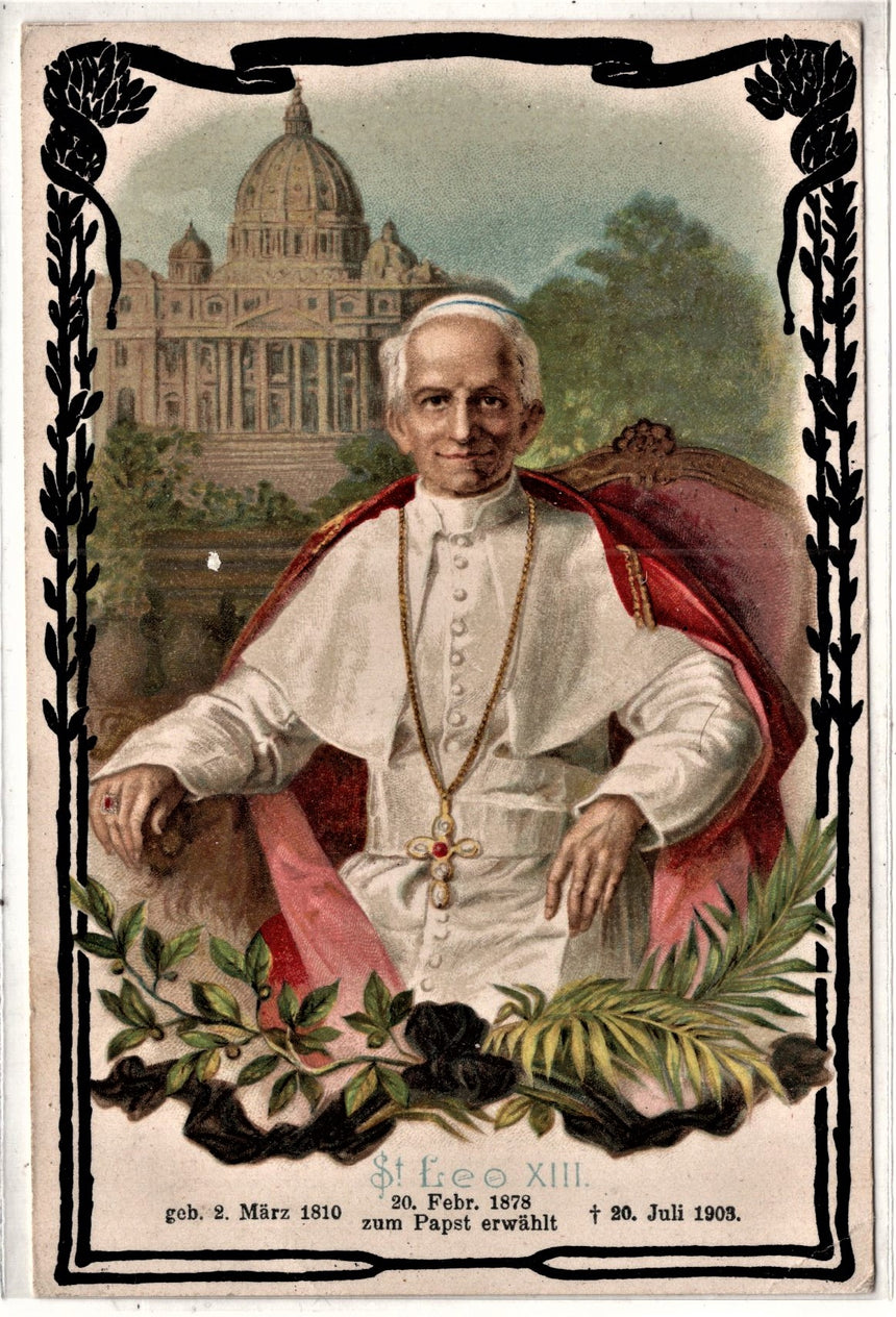 Cartolina Gesù. Madonna. San Giuseppe. Sacra Famiglia. Santi.S.Leone XIII | Collezionissimo