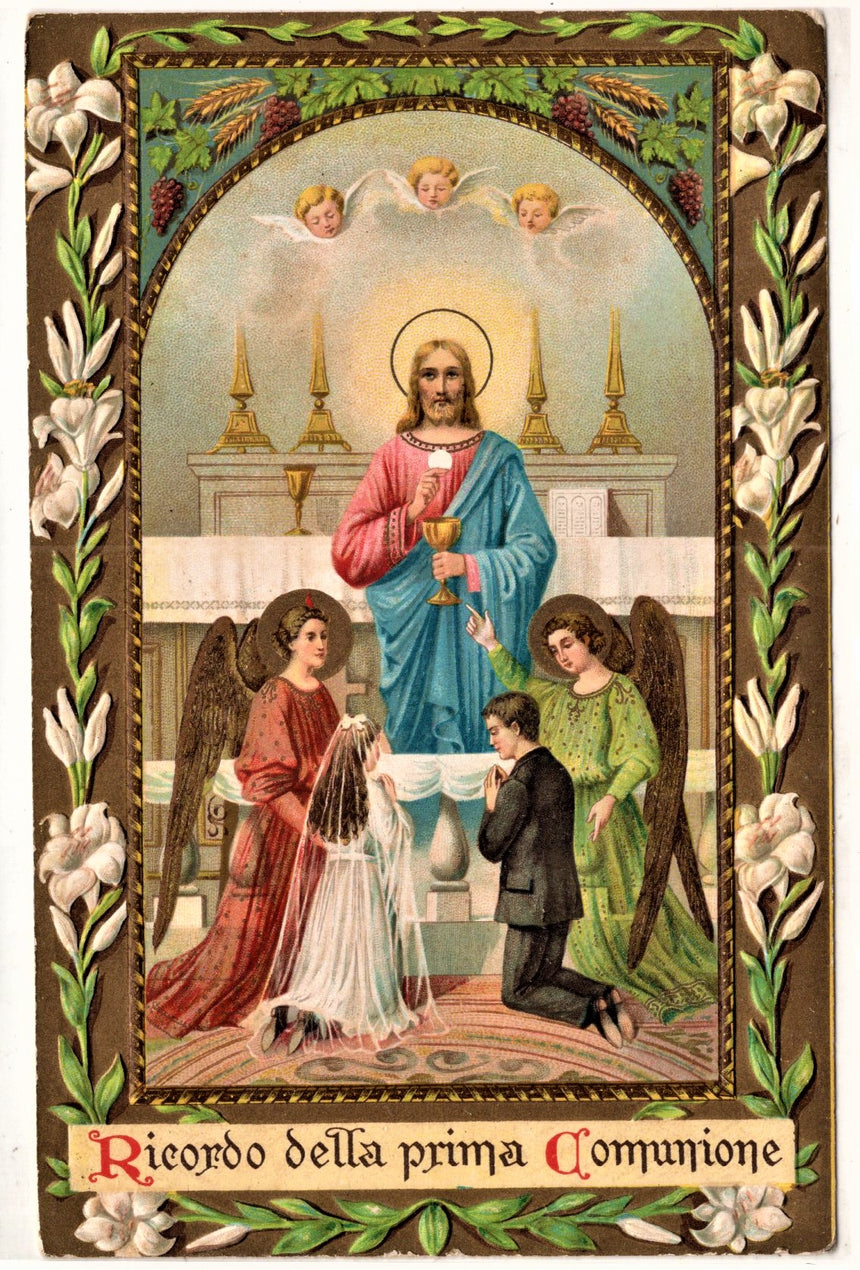 Cartolina Gesù. Madonna. San Giuseppe. Sacra Famiglia. Santi. | Collezionissimo