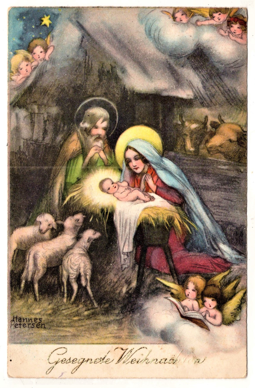 Cartolina Gesù. Madonna. San Giuseppe. Sacra Famiglia. Santi. | Collezionissimo
