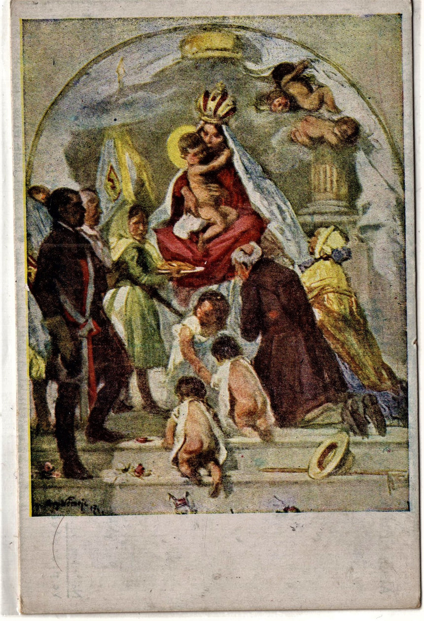 Cartolina Gesù. Madonna. San Giuseppe. Sacra Famiglia. Santi. | Collezionissimo