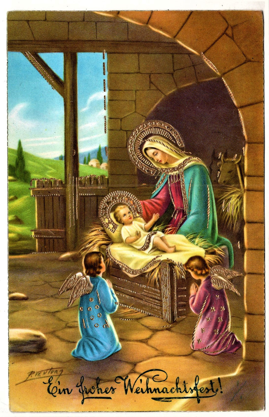 Cartolina Gesù. Madonna. San Giuseppe. Sacra Famiglia. Santi. | Collezionissimo