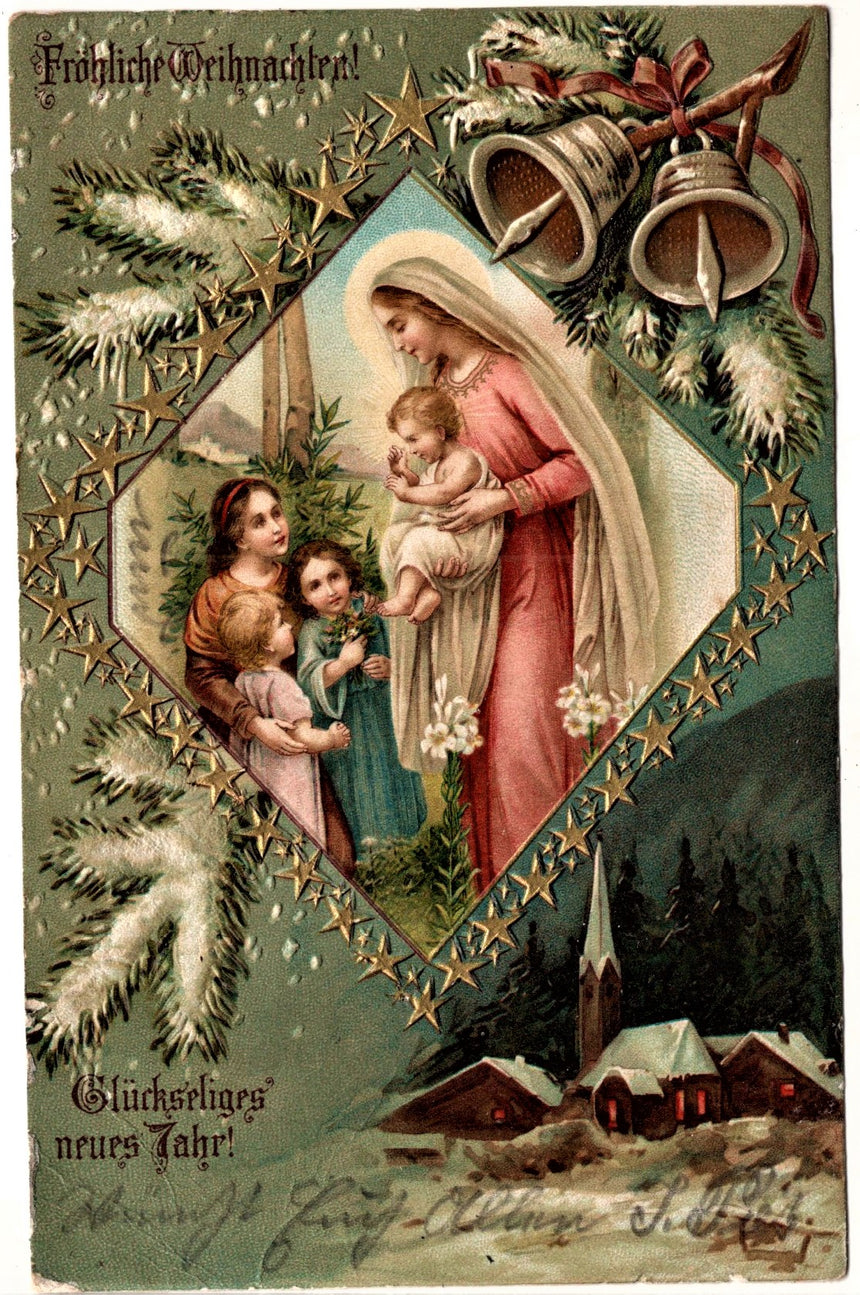 Cartolina Gesù. Madonna. San Giuseppe. Sacra Famiglia. Santi. | Collezionissimo
