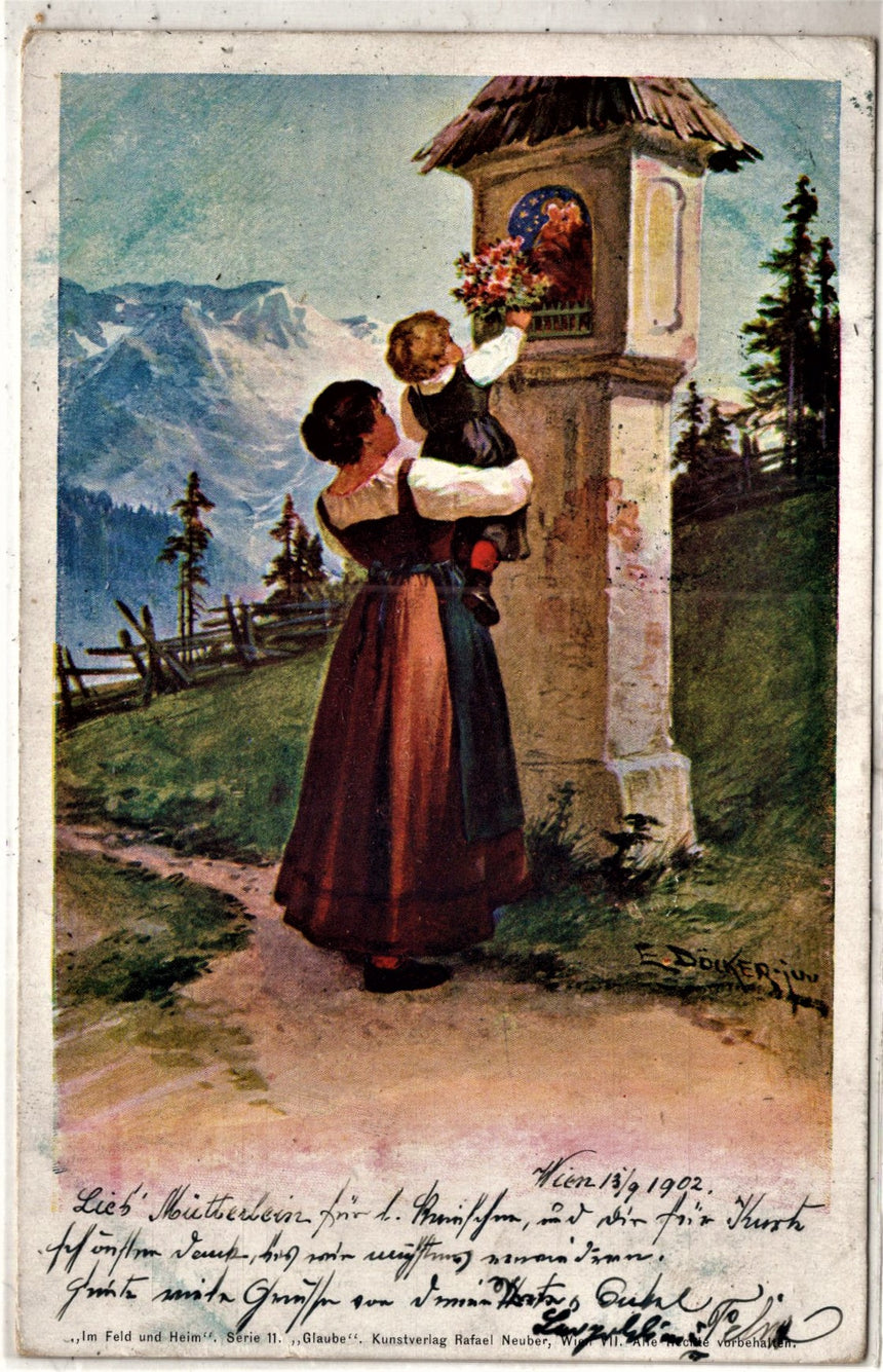 Cartolina Gesù. Madonna. San Giuseppe. Sacra Famiglia. Santi. | Collezionissimo