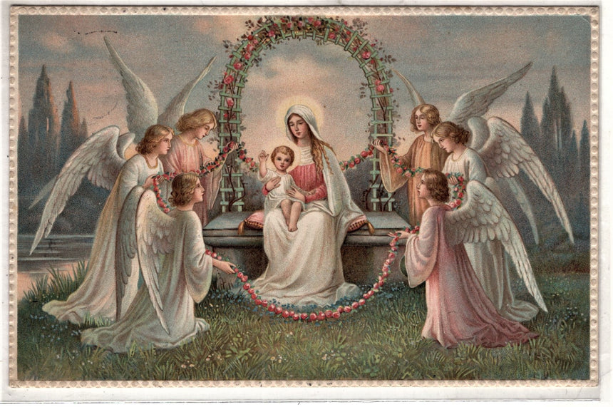 Cartolina Gesù. Madonna. San Giuseppe. Sacra Famiglia. Santi. | Collezionissimo