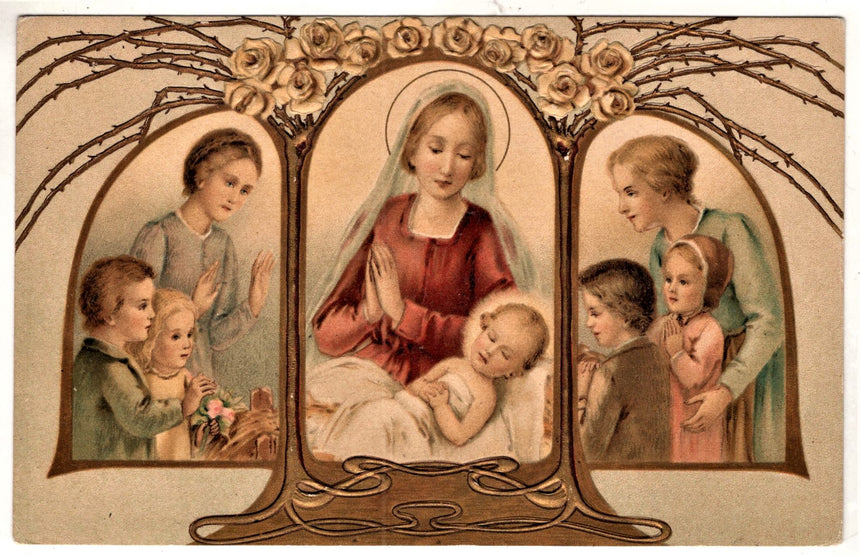 Cartolina Gesù. Madonna. San Giuseppe. Sacra Famiglia. Santi. | Collezionissimo