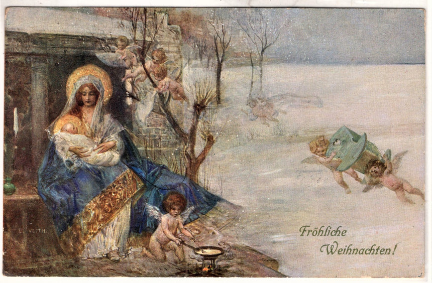 Cartolina Gesù. Madonna. San Giuseppe. Sacra Famiglia. Santi. | Collezionissimo