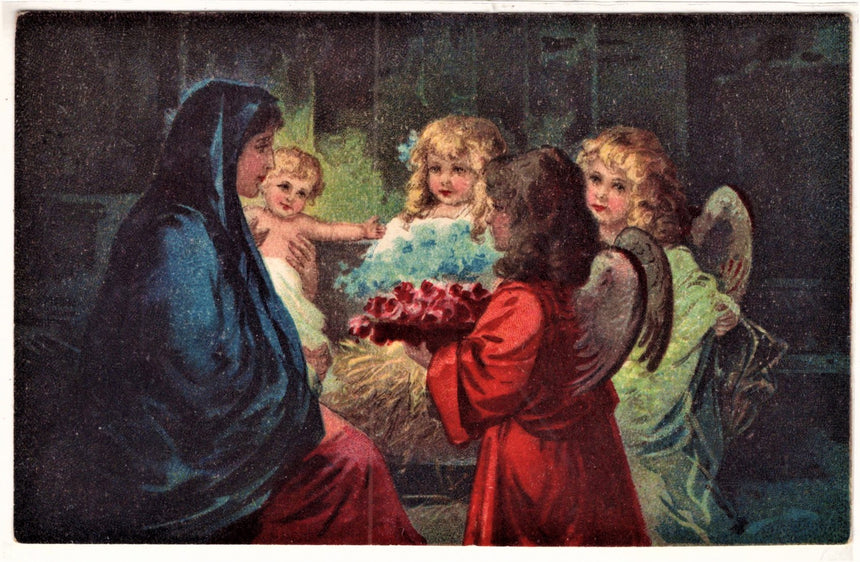 Cartolina Gesù. Madonna. San Giuseppe. Sacra Famiglia. Santi. | Collezionissimo