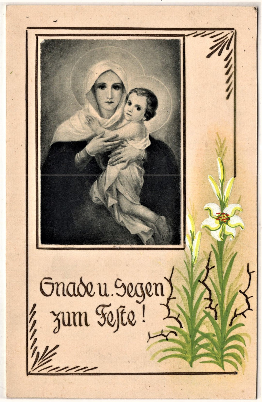 Cartolina Gesù. Madonna. San Giuseppe. Sacra Famiglia. Santi. | Collezionissimo