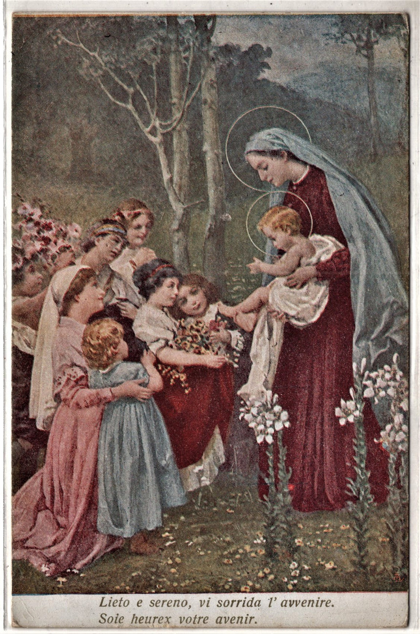 Cartolina Gesù. Madonna. San Giuseppe. Sacra Famiglia. Santi. | Collezionissimo