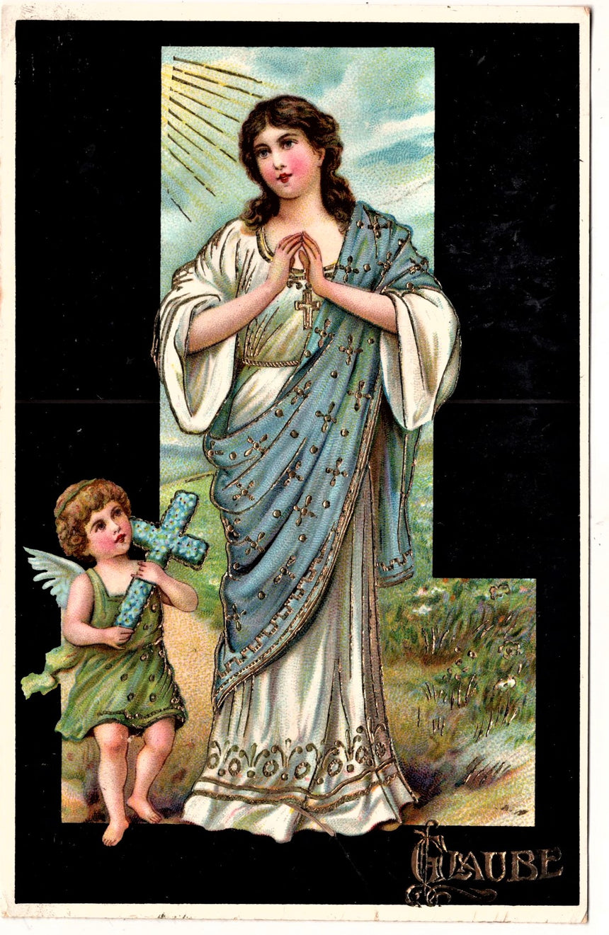 Cartolina Gesù. Madonna. San Giuseppe. Sacra Famiglia. Santi. | Collezionissimo