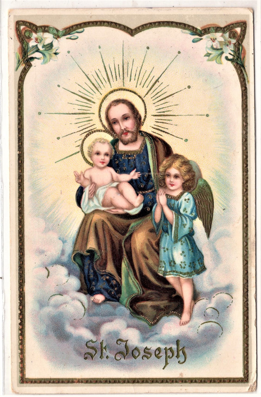Cartolina Gesù. Madonna. San Giuseppe. Sacra Famiglia. Santi.S.Joseph | Collezionissimo