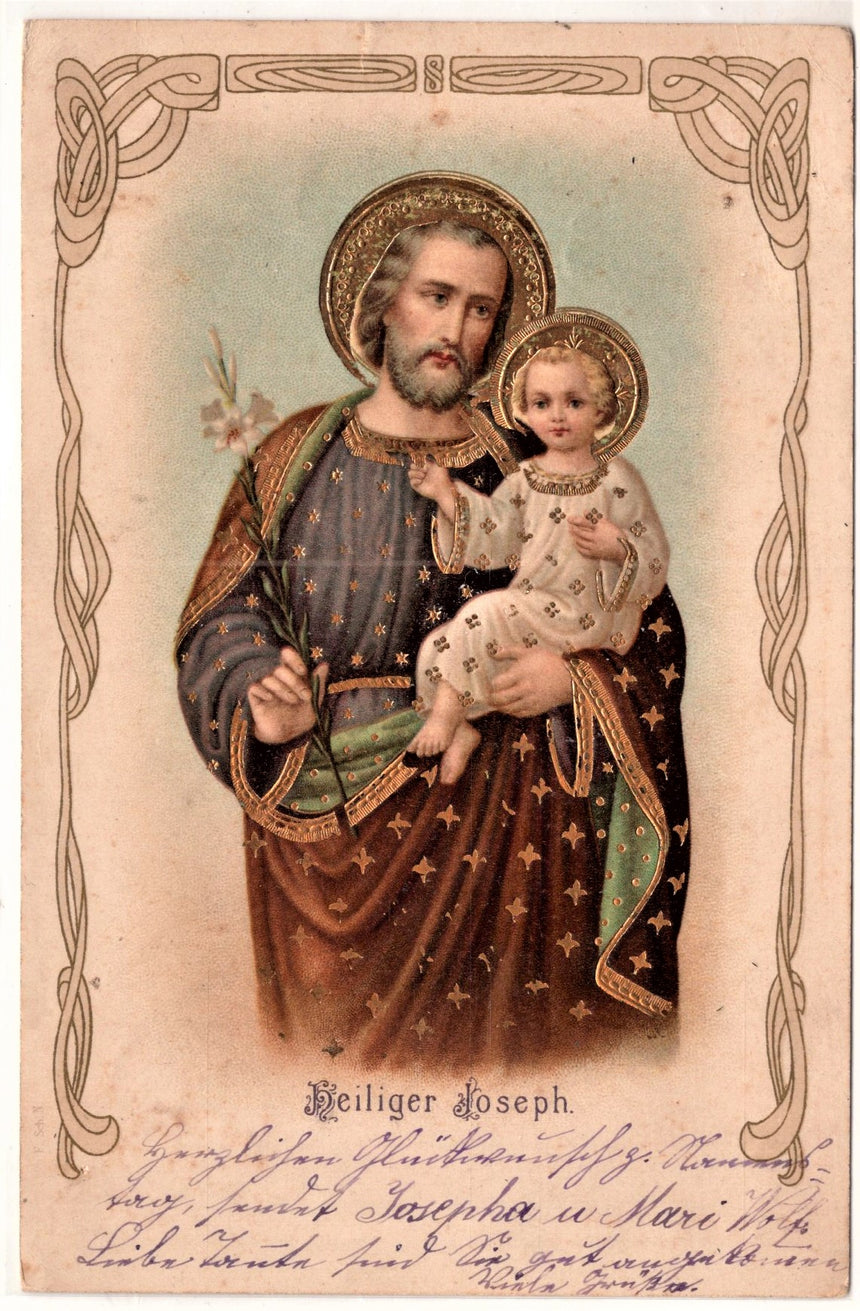 Cartolina Gesù. Madonna. San Giuseppe. Sacra Famiglia. Santi.S Joseph | Collezionissimo