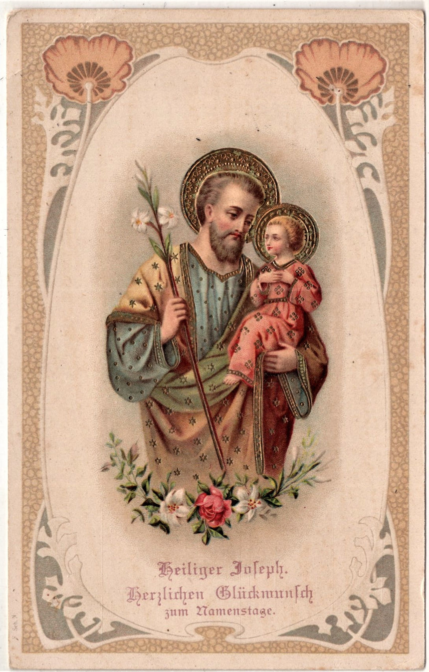 Cartolina Gesù. Madonna. San Giuseppe. Sacra Famiglia. Santi.S.Joseph | Collezionissimo