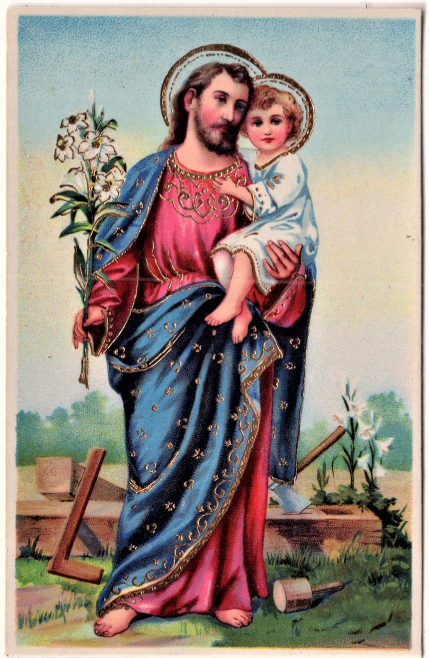 Cartolina Gesù. Madonna. San Giuseppe. Sacra Famiglia. Santi. | Collezionissimo