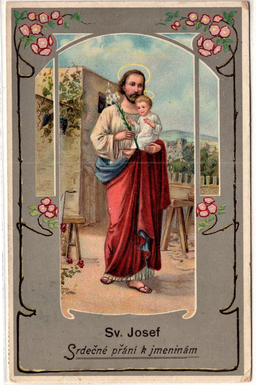 Cartolina Gesù. Madonna. San Giuseppe. Sacra Famiglia. Santi. | Collezionissimo