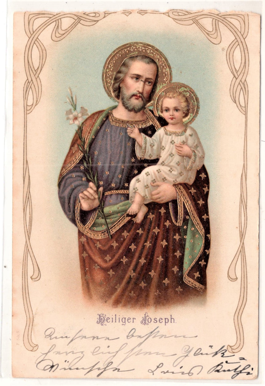 Cartolina Gesù. Madonna. San Giuseppe. Sacra Famiglia. Santi. S.Giuseppe | Collezionissimo