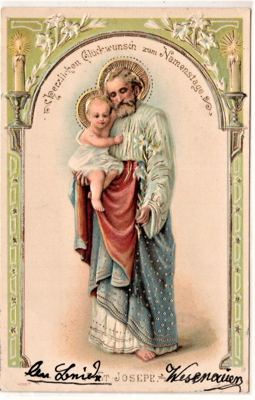 Cartolina Gesù. Madonna. San Giuseppe. Sacra Famiglia. Santi. S.Giuseppe | Collezionissimo