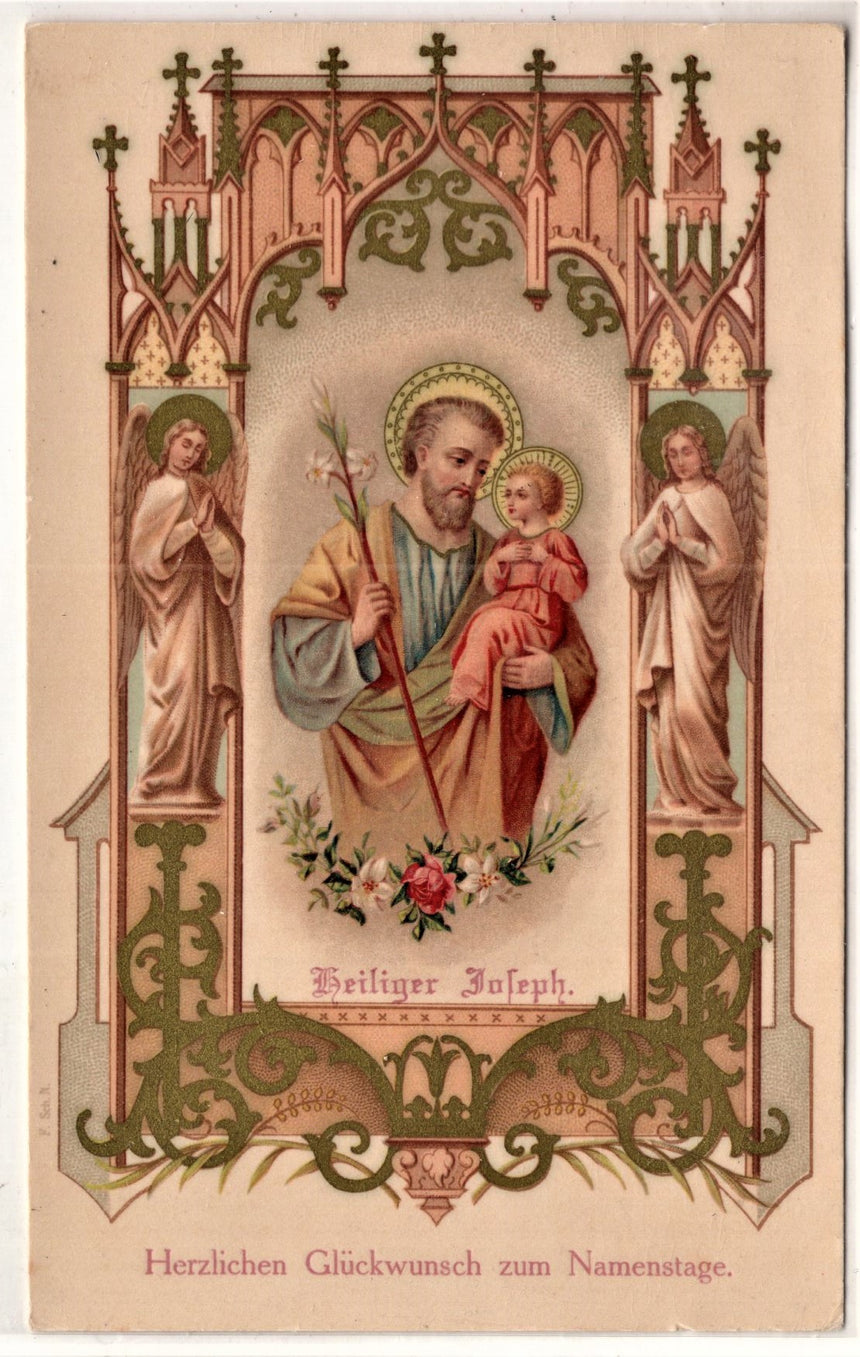 Cartolina Gesù. Madonna. San Giuseppe. Sacra Famiglia. Santi. S.Giuseppe | Collezionissimo