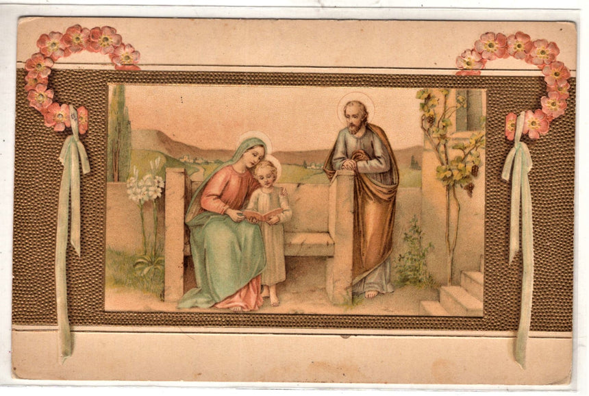 Cartolina Gesù. Madonna. San Giuseppe. Sacra Famiglia. Santi. | Collezionissimo