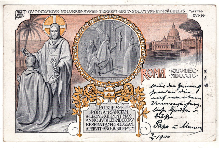 Cartolina Gesù. Madonna. San Giuseppe. Sacra Famiglia. Santi. | Collezionissimo
