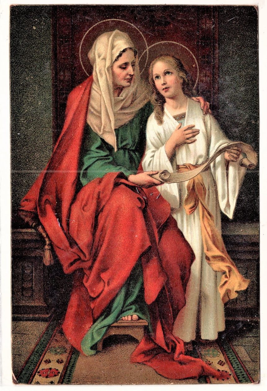 Cartolina Gesù. Madonna. San Giuseppe. Sacra Famiglia. Santi. S.Anna | Collezionissimo