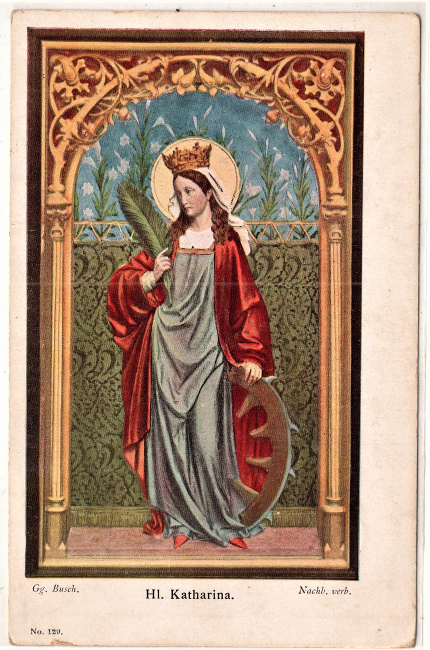 Cartolina Gesù. Madonna. San Giuseppe. Sacra Famiglia. Santi.S.Katharina | Collezionissimo