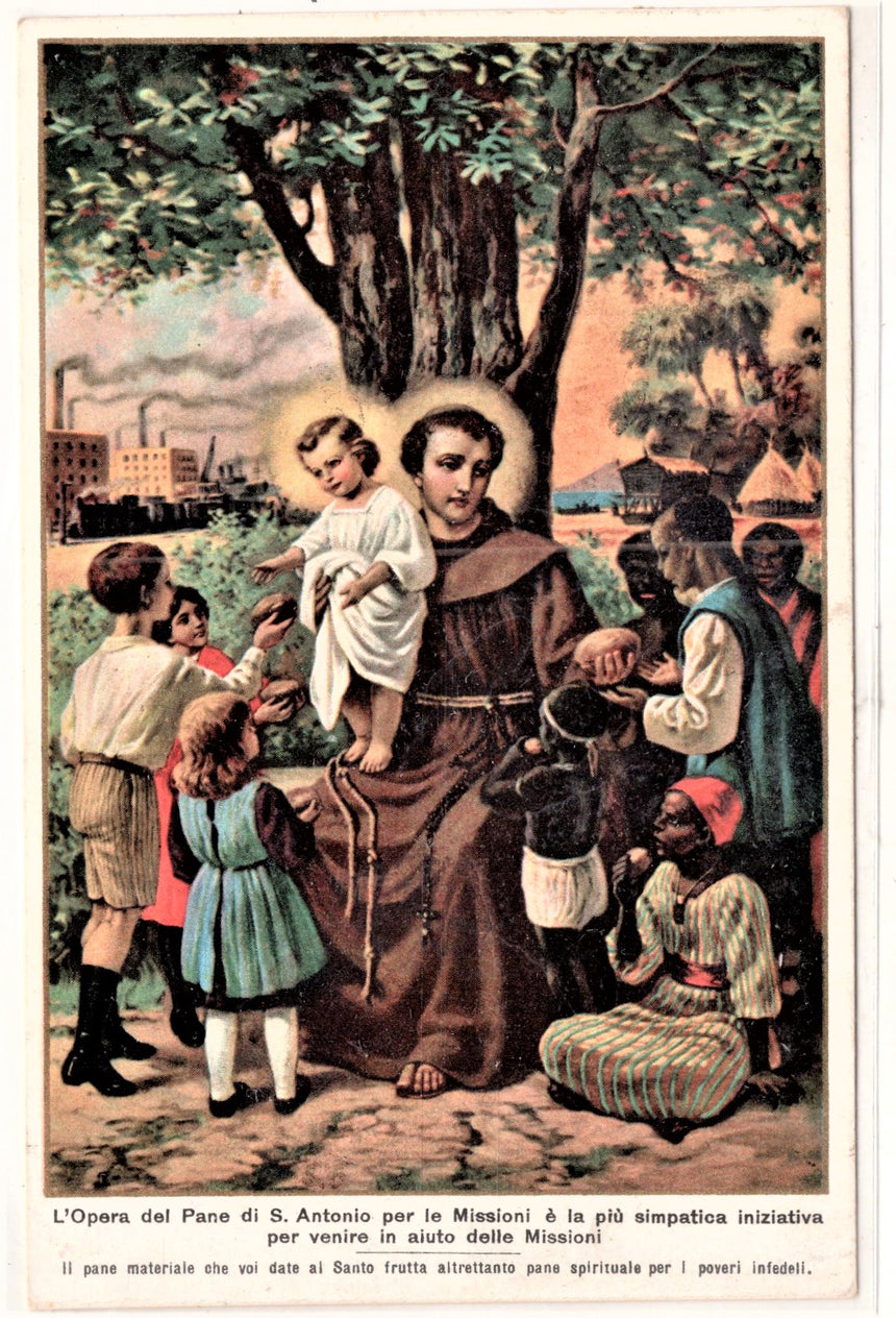Cartolina Gesù. Madonna. San Giuseppe. Sacra Famiglia. Santi. S. Antonio | Collezionissimo