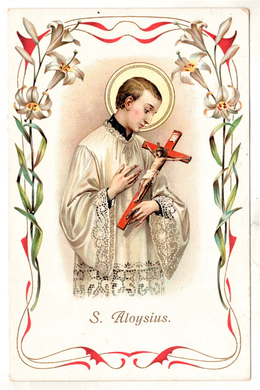 Cartolina Gesù. Madonna. San Giuseppe. Sacra Famiglia. Santi. S.Luigi | Collezionissimo