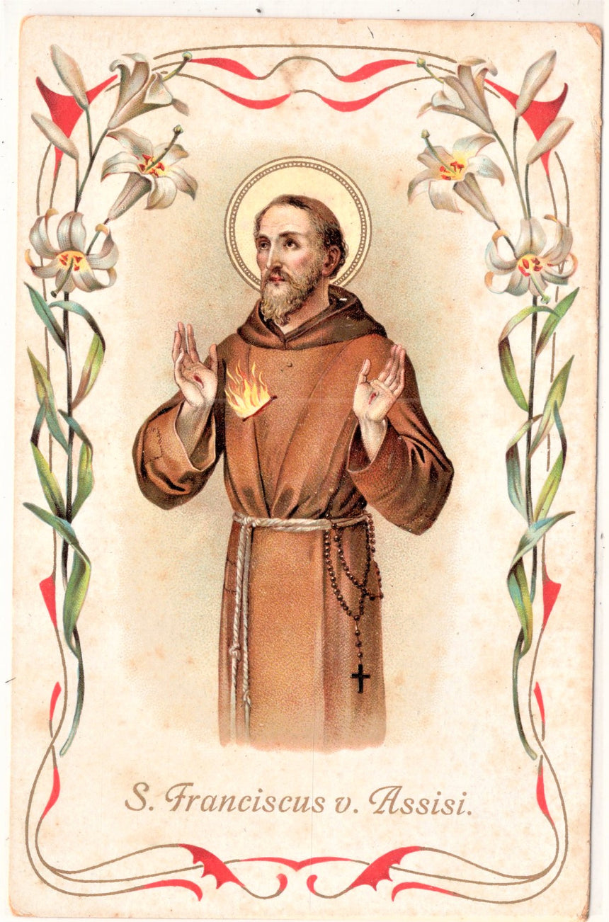 Cartolina Gesù. Madonna. San Giuseppe. Sacra Famiglia. Santi. S.Francesco | Collezionissimo