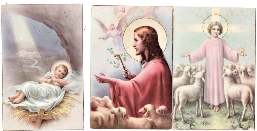 Cartolina Gesù. Madonna. San Giuseppe. Sacra Famiglia. Santi. | Collezionissimo