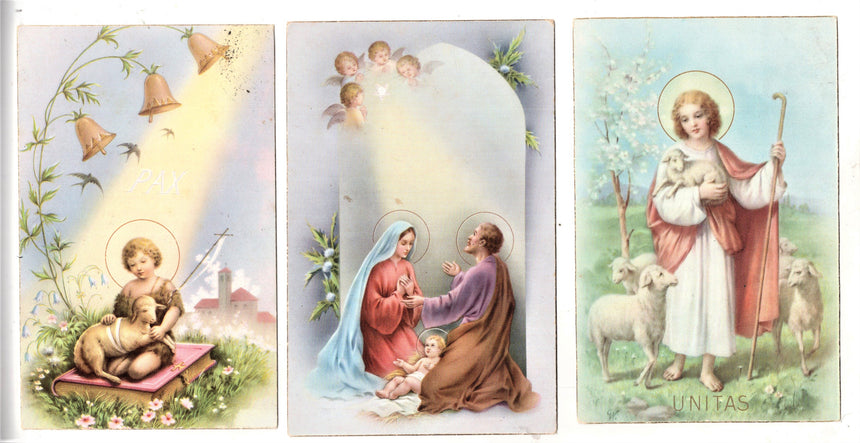 Cartolina Gesù. Madonna. San Giuseppe. Sacra Famiglia. Santi. | Collezionissimo