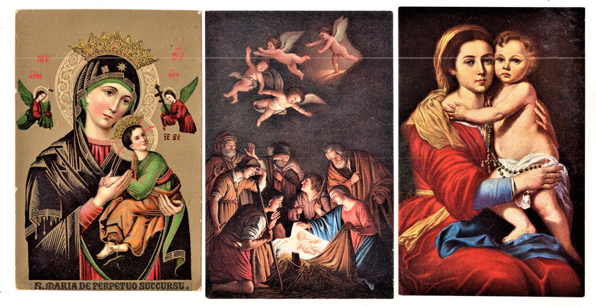Cartolina Gesù. Madonna. San Giuseppe. Sacra Famiglia. Santi. | Collezionissimo