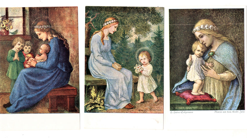 Cartolina Gesù. Madonna. San Giuseppe. Sacra Famiglia. Santi. | Collezionissimo