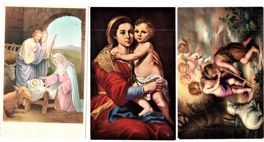 Cartolina Gesù. Madonna. San Giuseppe. Sacra Famiglia. Santi. | Collezionissimo