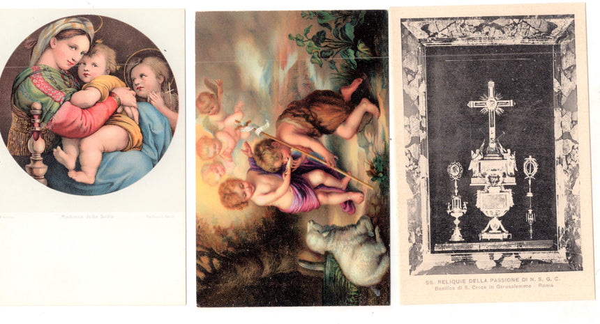 Cartolina Gesù. Madonna. San Giuseppe. Sacra Famiglia. Santi. | Collezionissimo