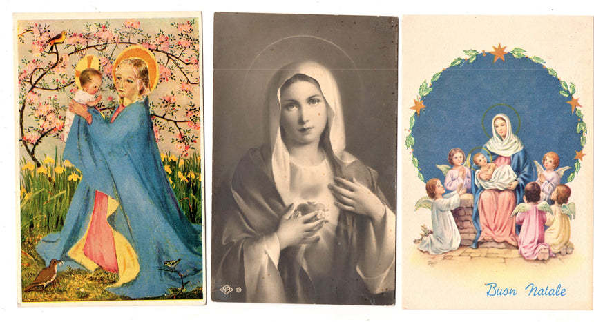 Cartolina Gesù. Madonna. San Giuseppe. Sacra Famiglia. Santi. | Collezionissimo