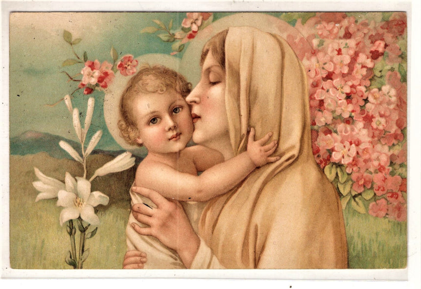Cartolina Gesù. Madonna. San Giuseppe. Sacra Famiglia. Santi. | Collezionissimo