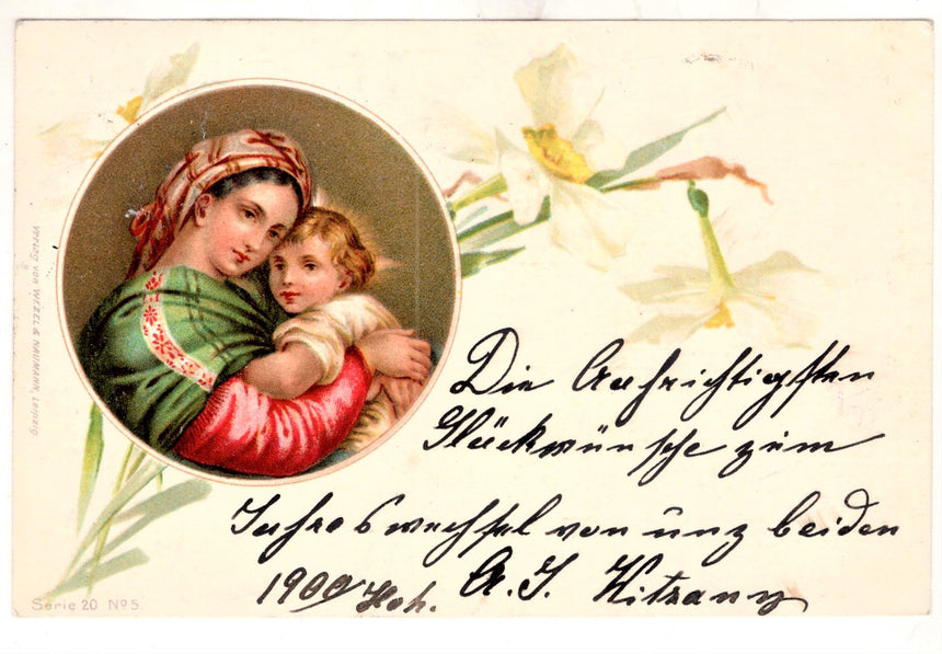 Cartolina Gesù. Madonna. San Giuseppe. Sacra Famiglia. Santi. | Collezionissimo