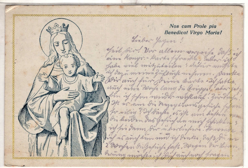 Cartolina Gesù. Madonna. San Giuseppe. Sacra Famiglia. Santi. | Collezionissimo