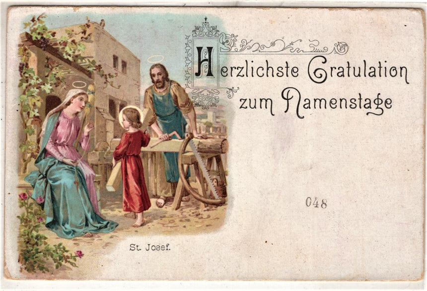 Cartolina Gesù. Madonna. San Giuseppe. Sacra Famiglia. Santi. | Collezionissimo