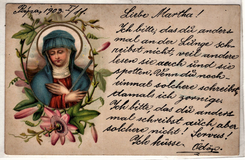 Cartolina Gesù. Madonna. San Giuseppe. Sacra Famiglia. Santi. | Collezionissimo