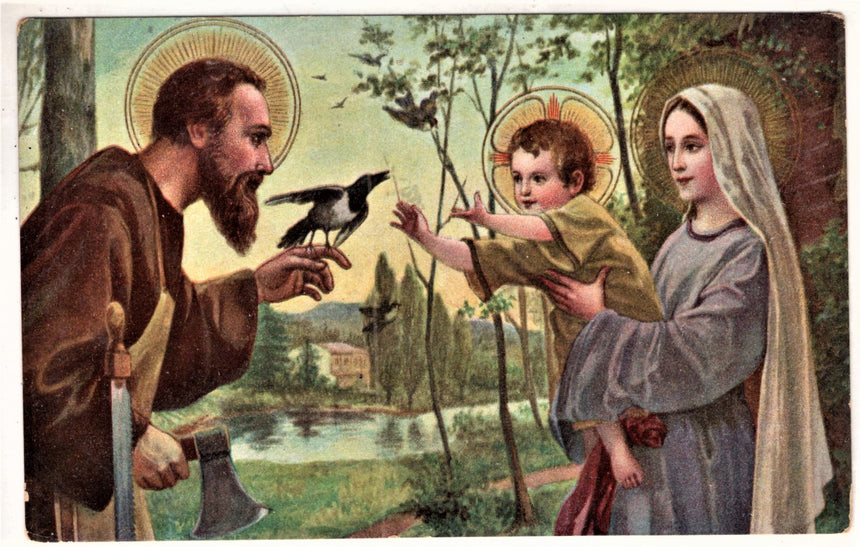 Cartolina Gesù. Madonna. San Giuseppe. Sacra Famiglia. Santi. | Collezionissimo